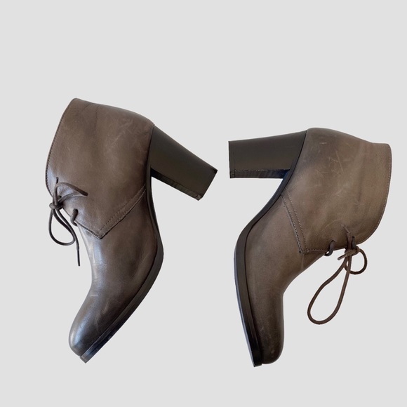 CORDANI ITALIAN LEATHER LACE-UP BROWN BOOTIES - Picture 4 of 15